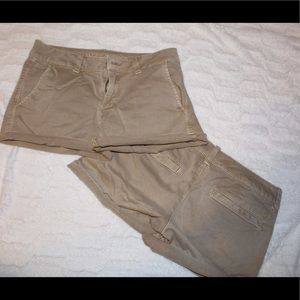 2 pairs of American Eagle Khaki Shorts